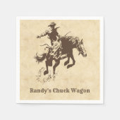 Western Rodeo Cowboy Individuelle Name Serviette (Vorderseite)