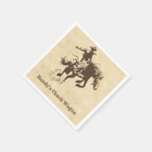 Western Rodeo Cowboy Individuelle Name Serviette (Ecke)