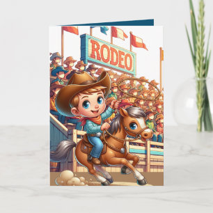 Western Rodeo Cowboy Kalb-Roping Maßanfertigung Karte