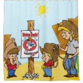 Western Rodeo Cowboy Kids Mutton Bustin Duschvorhang (Vorderseite)