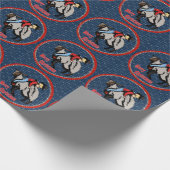 Western Rodeo Cowboy Mutton Buster auf Rückwärts Geschenkpapier (Ecke)