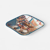 Western Rodeo Cowboy Mutton Busting Pappteller (Gewinkelt)