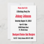 Western Rodeo Cowboy oder Cowgirl Party Einladung (Rückseite)