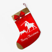 Western-Rodeo-Cowboy-Roping Rot Kleiner Weihnachtsstrumpf (Rückseite (Hängend))