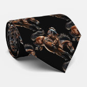 Western Rodeo Cowboy Saddle Bronc Riding Krawatte (Gerollt)