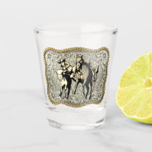 Western Rodeo Cowboy Steer Wrestlin Belt Buckle