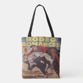 Western Rodeo Cowboy Steer Wrestling Rodeo Romance Tasche (Rückseite)