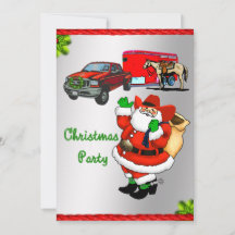 Western Rodeo Cowboy Truck Trailer Weihnachten