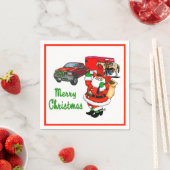 Western Rodeo Cowboy Truck Trailer Weihnachten Serviette (Beispiel)