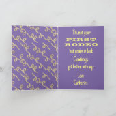 Western Rodeo Cowboys Personalisiert Geburtstag Karte (Innenseite)