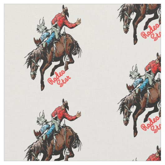 Western-Rodeo-Cowboyungesattelter Stoff (Nahaufnahme)