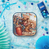 Western Rodeo Cowgirl Barrel Racing Pappteller (Party)