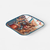 Western Rodeo Cowgirl Barrel Racing Pappteller (Gewinkelt)