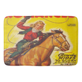 Western Rodeo Cowgirl Roping Rodeo Romance Badematte