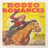 Western Rodeo Cowgirl Roping Rodeo Romance Glasuntersetzer (Vorderseite)