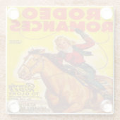 Western Rodeo Cowgirl Roping Rodeo Romance Glasuntersetzer (Rückseite)