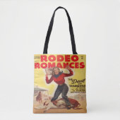 Western Rodeo Cowgirl Tying Calf Rodeo Romance Tasche (Vorderseite)