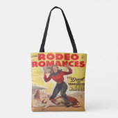 Western Rodeo Cowgirl Tying Calf Rodeo Romance Tasche (Rückseite)