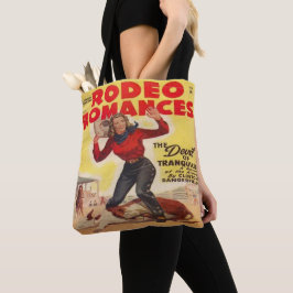 Western Rodeo Cowgirl Tying Calf Rodeo Romance Tasche