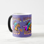 Western Rodeo Cowgirl Vibes and Horse Verwandlungstasse (Vorderseite Links)