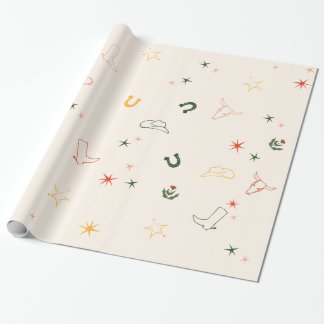 Western, Rodeo, Cowgirl Wrapping Paper Geschenkpapier