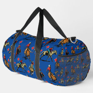 Western Rodeo Cowgirls auf Pferden Duffle Bag