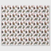 Western-Rodeo-Cowgirls auf Pferden Geschenkpapier (Flach)