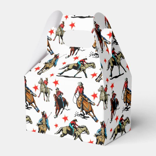 Western Rodeo Cowgirls auf Pferden Geschenkschachtel (Vorderseite)