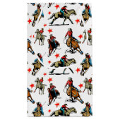 Western-Rodeo-Cowgirls auf Pferden Kleine Geschenktüte (Rückseite)