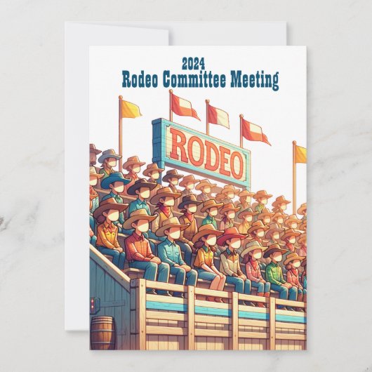 Western Rodeo Custom Einladung (Vorderseite)