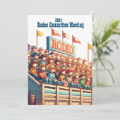 Western Rodeo Custom Einladung (Stehend Vorderseite)