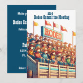 Western Rodeo Custom Einladung (Vorne/Hinten)