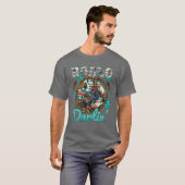 Western Rodeo Darling Türkis Stone Serape Cowhi T-Shirt (Vorne ganz)