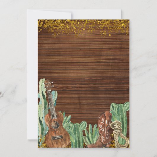 Western Rodeo Kinderdusche Einladung (Rückseite)