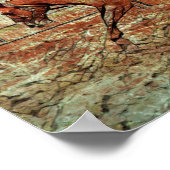 Western Rodeo Land Reiten Textur Poster (Ecke)