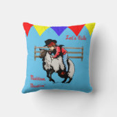 Western Rodeo Mutton Bustin' Kid Kissen (Rückseite)