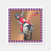 Western Rodeo Mutton Busting Cowboy Kid Serviette (Vorderseite)