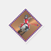 Western Rodeo Mutton Busting Cowboy Kid Serviette (Ecke)