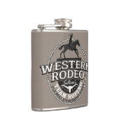 Western Rodeo Old West Steer Roping Personalisiert Flachmann (Rechts)