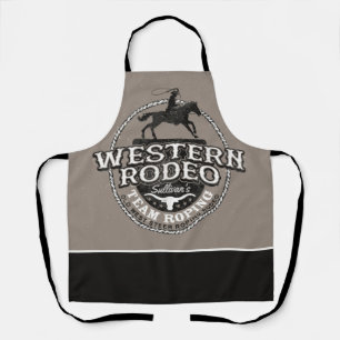 Western Rodeo Old West Steer Roping Personalisiert Schürze
