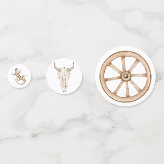 Western Rodeo Party Celebration Konfetti (Rückseiten)