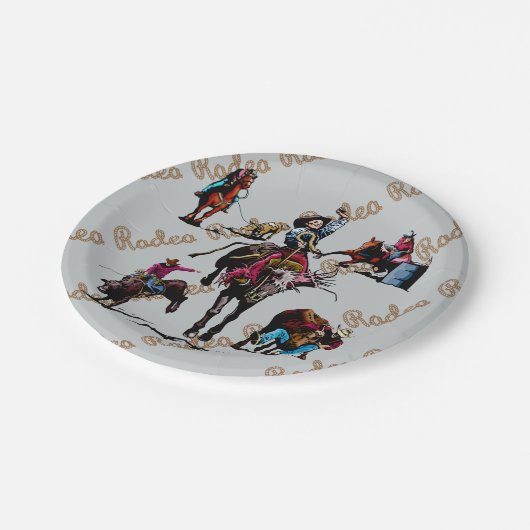 Western Rodeo Party Paper Teller (Schrägansicht)
