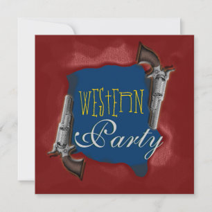 Western Rodeo Pferderennbahn Party Einladung