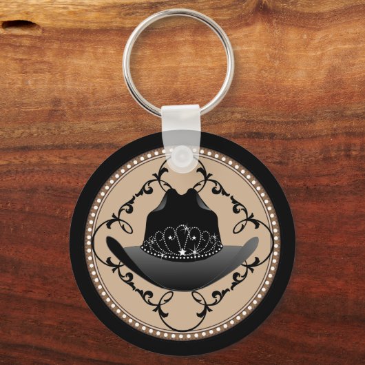 Western Rodeo Queen Cowgirl Schlüsselanhänger (Vorderseite)