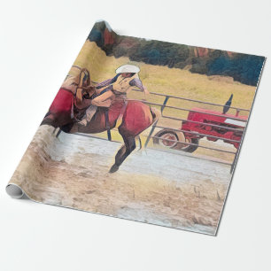 Western Rodeo Reiten Geschenkpapier