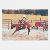 Western Rodeo Reiten Geschenkpapier Set (Vorderseite 2)