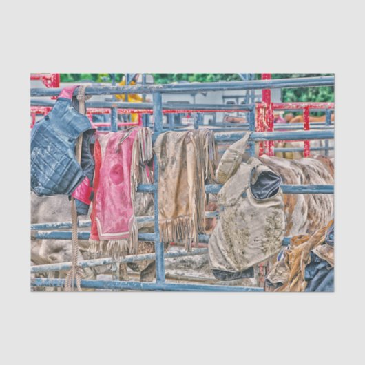 Western Rodeo Rustic Country Bulle Cow Seidenpapier (Vorderseite)
