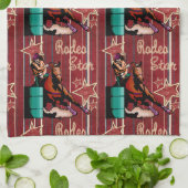 Western Rodeo Star Cowgirl Barrel Racer Handtuch (Gefaltet)