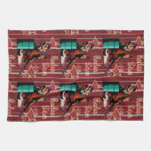 Western Rodeo Star Cowgirl Barrel Racer Handtuch (Horizontal)