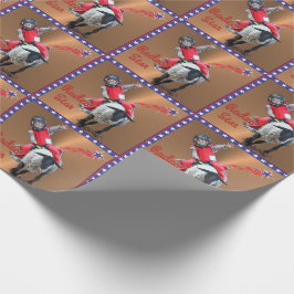 Western Rodeo Star Mutton Busting Kid Geschenkpapier